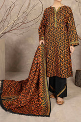 NUW3064 Digital Printed Khaddar Suit - 3 Piece